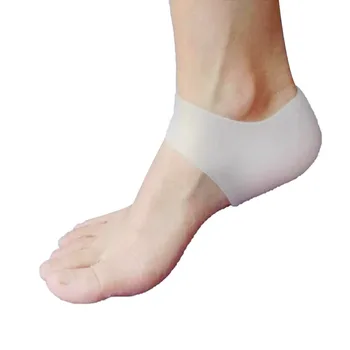 1 adet Beyaz Dünya Çapında Topuk Çorap Kırık Ayak Cilt Bakımı Koruyucu Silikon Ayak Topuk Koruyucu Nemlendirici Jel Damla Nakliye