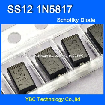 200 adet / grup SS12 1N5817 1A / 20 V DO-214AC Schottky Diyot