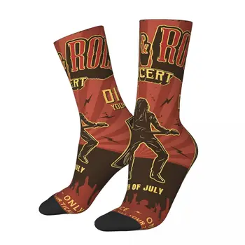Hip Hop Retro Kafatası Rock And Roll erkek Çorap Unisex Müzik Sanat Harajuku Desen Baskılı Ekip Çorap Erkek