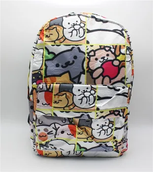 Sırt çantası Genç Erkek Kadın Günlük Omuz Sırt çantaları Atsume Baskı Sırt çantası Çocuk anime Neko Çocuklar Kızlar Okulu Çanta