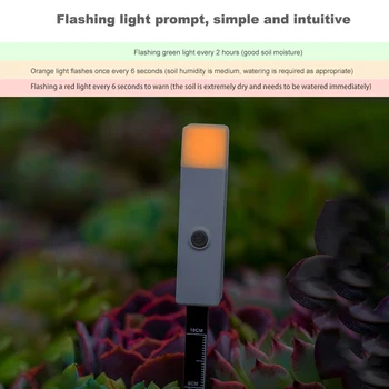 Taşınabilir Saksı Çiçek Bitkiler Toprak Nem Ölçer Çiftlik Nem Sensörü Ev yanıp sönen ışık Sera Hatırlatma Dedektörü